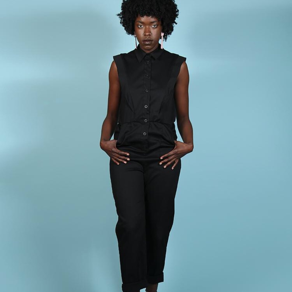NWOT Nooworks Julia Jumper Jumpsuit M Black